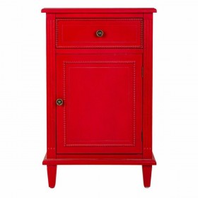 Comodino Alexandra House Living Rosso 36 x 72 x 45 cm