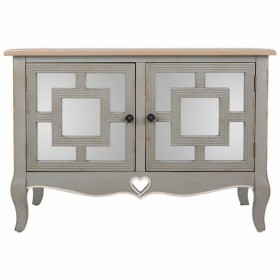 Ingresso Alexandra House Living Grigio Vetro Legno di abete Legno MDF 36 x 56 x 83 cm