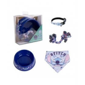 Set di accessori Stitch Azzurro 21,0 x 21,0 x 8,8 cm Cane