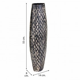 Vaso Alexandra House Living Nero Ferro 8 x 55 x 14 cm