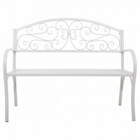 Panca Alexandra House Living Bianco Ferro 53 x 91 x 153 cm