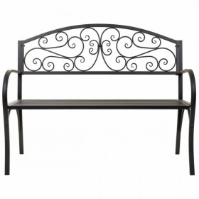 Panca Alexandra House Living Nero Ferro 53 x 91 x 153 cm