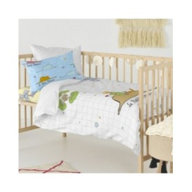 Set di copripiumino HappyFriday Le Petit Prince Imagination Multicolore Culla Neonato 2 Pezzi