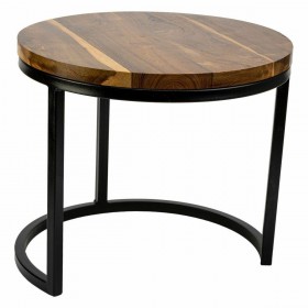 Tavolino da Caffè Alexandra House Living Marrone Ferro Legno di mango 38 x 65 x 38 cm