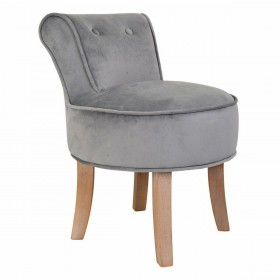 Panca Alexandra House Living Grigio Velluto Gomma 46 x 58 x 45 cm
