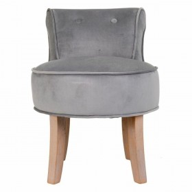 Panca Alexandra House Living Grigio Velluto Gomma 46 x 58 x 45 cm