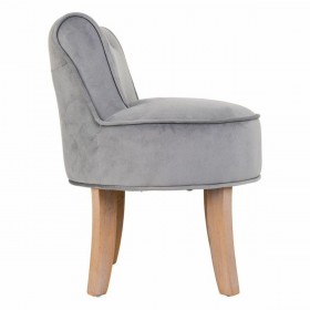Panca Alexandra House Living Grigio Velluto Gomma 46 x 58 x 45 cm