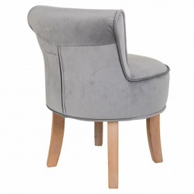 Panca Alexandra House Living Grigio Velluto Gomma 46 x 58 x 45 cm