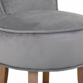 Panca Alexandra House Living Grigio Velluto Gomma 46 x 58 x 45 cm