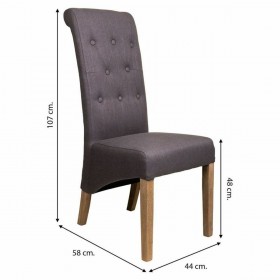 Sedia da Sala da Pranzo Alexandra House Living Grigio 58 x 107 x 44 cm