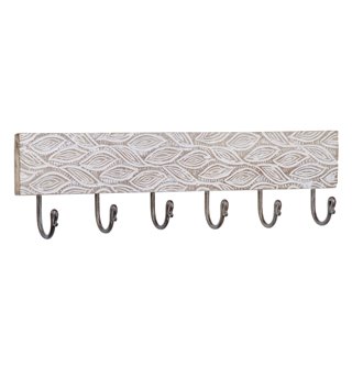 Sgabello Alexandra House Living Marrone Tela Legno d'albero della gomma 42 x 121 x 48 cm