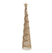 Sgabello Alexandra House Living Marrone Tela Legno d'albero della gomma 42 x 121 x 48 cm