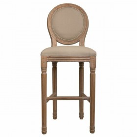 Sgabello Alexandra House Living Marrone Tela Legno d'albero della gomma 42 x 121 x 48 cm