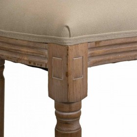 Sgabello Alexandra House Living Marrone Tela Legno d'albero della gomma 42 x 121 x 48 cm