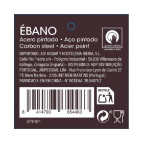 Cestello Forato Quid Ebano Metallo Acciaio 30 x 23 x 10,5 cm