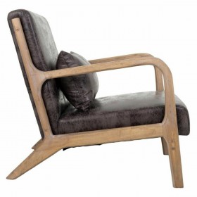 Poltrona Alexandra House Living Marrone Legno 83 x 74 x 66 cm
