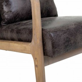Poltrona Alexandra House Living Marrone Legno 83 x 74 x 66 cm