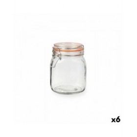 Barattolo di Vetro Quid New Canette Trasparente Vetro (1L) (Pack 6x)