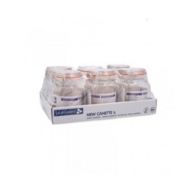 Barattolo di Vetro Quid New Canette Trasparente Vetro (1L) (Pack 6x)