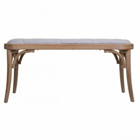 Panca Alexandra House Living Grigio Legno d'albero della gomma 37 x 47 x 110 cm
