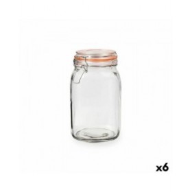 Barattolo di Vetro Quid New Canette Trasparente Vetro (1,5L) (Pack 6x)