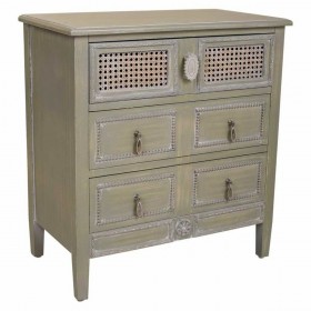 Comodino Alexandra House Living Verde 36 x 70 x 65 cm