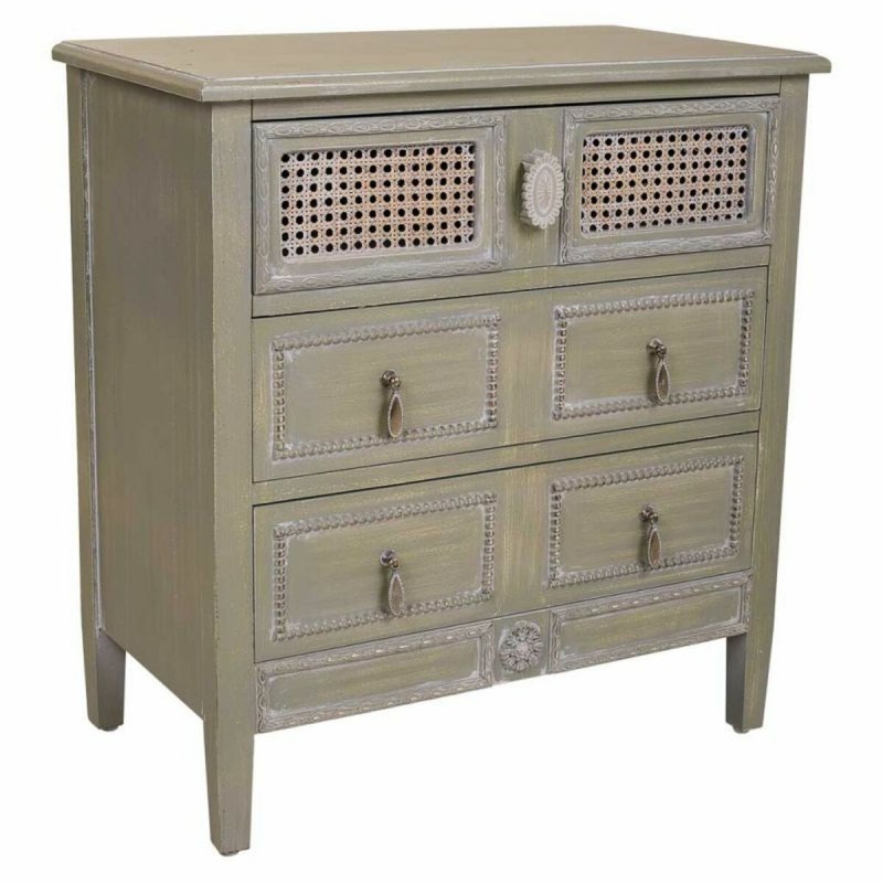 Comodino Alexandra House Living Verde 36 x 70 x 65 cm