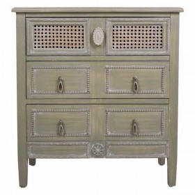 Comodino Alexandra House Living Verde 36 x 70 x 65 cm