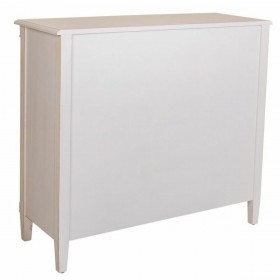 Credenza Alexandra House Living Bianco Rattan Legno di abete 36 x 88 x 95 cm