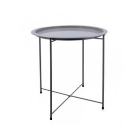Tavolo aggiuntivo Vinthera Moa Acciaio 47 x 50 cm Grigio Metallo