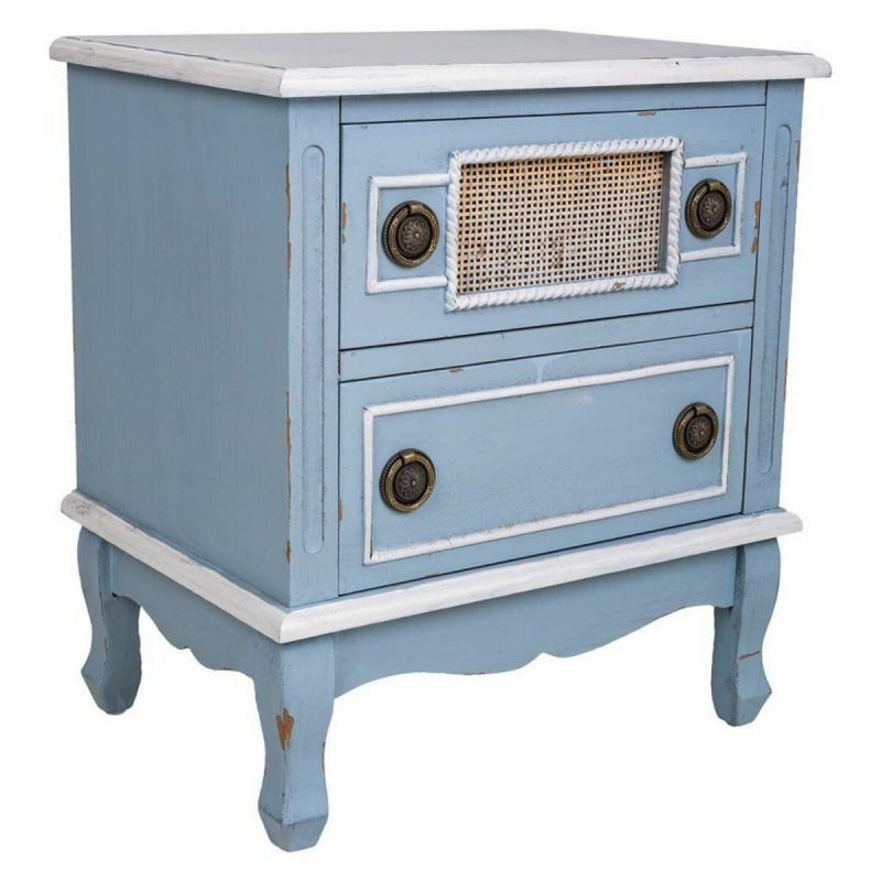 Comodino Alexandra House Living Azzurro 36 x 56 x 50 cm