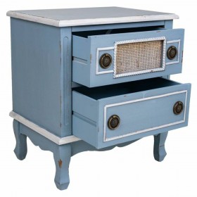 Comodino Alexandra House Living Azzurro 36 x 56 x 50 cm