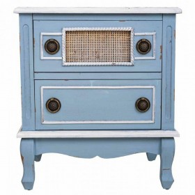 Comodino Alexandra House Living Azzurro 36 x 56 x 50 cm