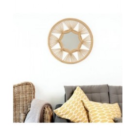 Specchio da parete Vinthera Moa Rattan Naturale 59 cm (4 Unità)