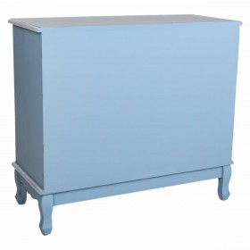 Cassettiera Alexandra House Living Azzurro Rattan Legno di abete Legno MDF 38 x 80 x 90 cm