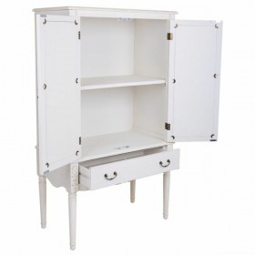 Armadio Alexandra House Living Bianco Vetro Legno di abete Legno MDF 12 x 140 x 80 cm