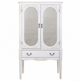 Armadio Alexandra House Living Bianco Vetro Legno di abete Legno MDF 12 x 140 x 80 cm