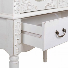 Armadio Alexandra House Living Bianco Vetro Legno di abete Legno MDF 12 x 140 x 80 cm