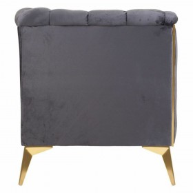 Poltrona Alexandra House Living Grigio 72 x 75 x 104 cm Tappezzato