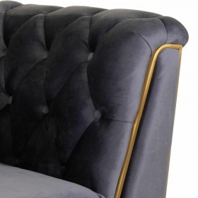 Poltrona Alexandra House Living Grigio 72 x 75 x 104 cm Tappezzato