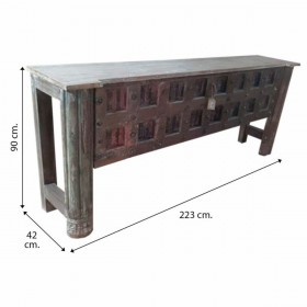 Credenza Alexandra House Living Marrone Acacia Legno di mango 42 x 90 x 223 cm