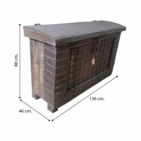 Baule Alexandra House Living Marrone Ferro Acacia Legno di mango 46 x 88 x 136 cm