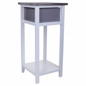 Comodino Alexandra House Living Bianco 30 x 63 x 30 cm