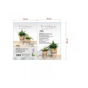 Vaso con supporto Vinthera Moa Beige Metallo Giacinto d'acqua 20 x 30 cm 25 x 40 cm 2 Pezzi