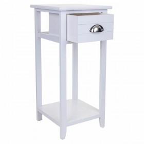 Comodino Alexandra House Living Bianco 30 x 63 x 30 cm
