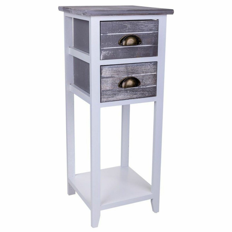Comodino Alexandra House Living Bianco 30 x 73 x 30 cm
