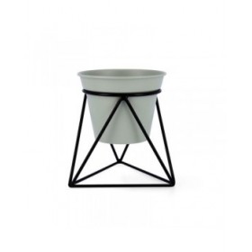 Vaso con supporto Vinthera Moa Verde Metallo 14,5 x 12,5 x 15 cm (12 Unità)