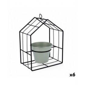 Vaso con supporto Vinthera Moa Verde Metallo 20 x 13 x 27 cm (6 Unità)