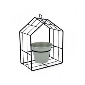 Vaso con supporto Vinthera Moa Verde Metallo 20 x 13 x 27 cm (6 Unità)