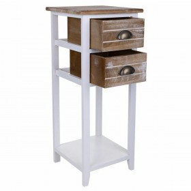 Comodino Alexandra House Living Bianco 30 x 73 x 30 cm
